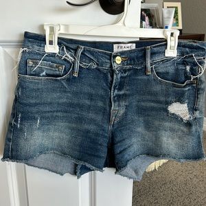 Frame le cutoff denim shorts